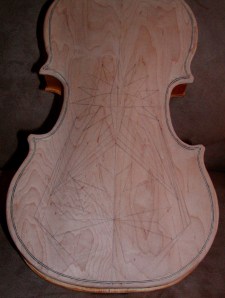 First, the penciled design