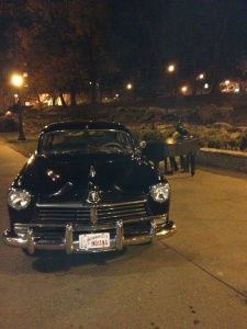 11/14/2012: Hoagy attempts an escape, or, perhaps, he has a good parking spot.